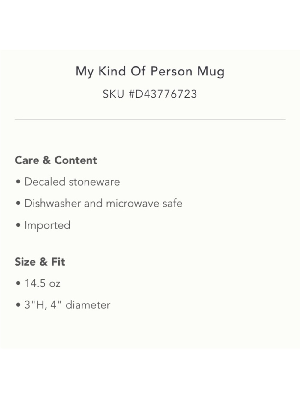 Anthropologie My Kinda of Person Dog Person Mug - Picture 10 of 10